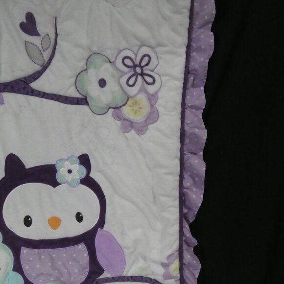 BABY'S FIRST By NEMCOR | Purple Baby Blanket with Owl Design - Picture 8 of 16